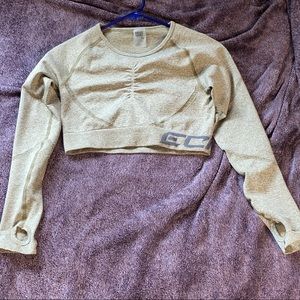 cropped work out top from brand etch